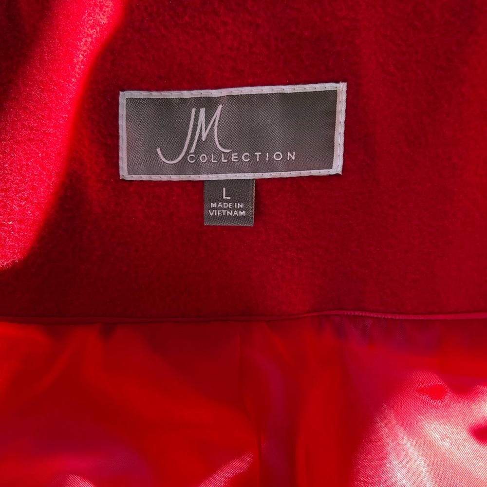 Jm Collection, Red Button, Coat With Pockets - image 4
